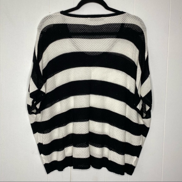 Rag & Bone Open Knit Stripe Scoop Neck Top - Picture 3 of 7